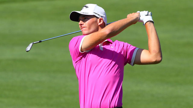 JERSEY CITY, NJ - AUGUST 10: Aaron Wise during the third round of the Northern Trust PGA Golf Tournament on August 10, 2019 at Liberty National Golf Club in Jersey City, NJ.