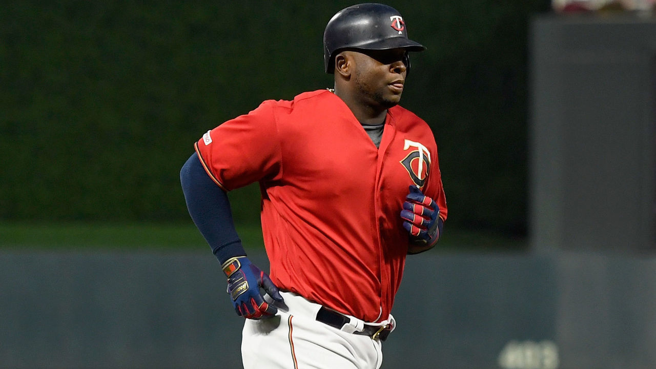 MINNEAPOLIS, MINNESOTA - SEPTEMBER 17: Miguel Sano #22 of the Minnesota Twins rounds the bases after hitting a three-run home run against the Chicago White Sox during the third inning of the game at Target Field on September 17, 2019 in Minneapolis, Minnesota.