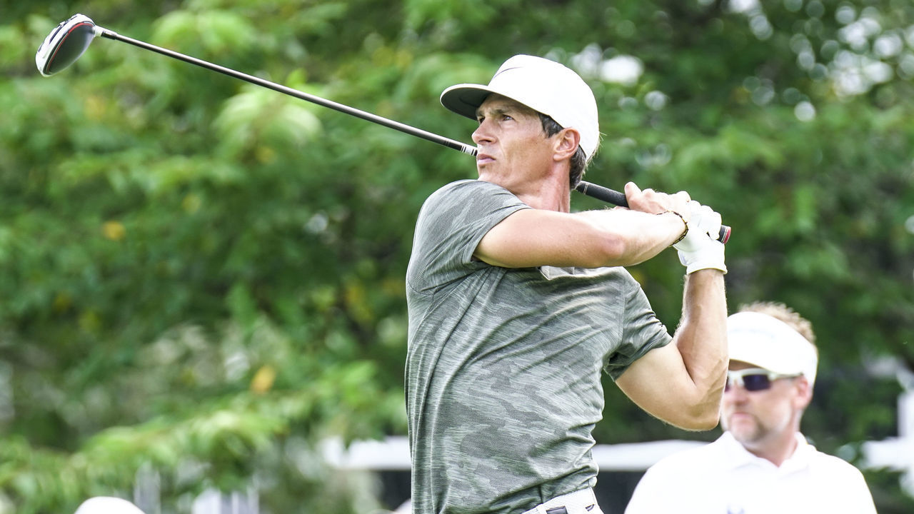 MEMPHIS, TN - JULY 28: Thorbjorn Olesen plays his shot from the 13th tee during the final round of the World Golf Championships - FedEx St. Jude Invitational on July 28, 2019 at TPC Southwind in Memphis, Tennessee.