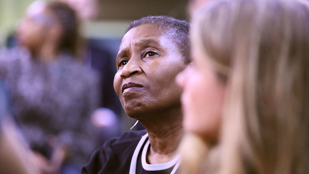 MEMPHIS, TN - JANUARY 14: Michele Roberts participate in MLK Sports Legacy Award and a tour of the National Civil Rights Museum on January 14, 2018 at the National Civil Rights Museum at the Lorraine Motel in Memphis, Tennessee. Mandatory Copyright Notice: Copyright 2018 NBAE