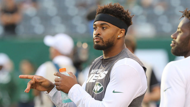 EAST RUTHERFORD, NJ - AUGUST 29: Safety Jamal Adams #33 of the New York Jets in action during warm ups against the Philadelphia Eagles at MetLife Stadium on August 29, 2019 in East Rutherford, New Jersey.