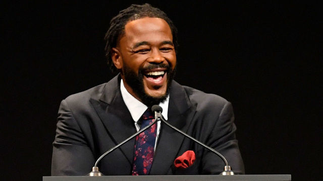 LAS VEGAS, NEVADA - JULY 05: Rashad Evans is inducted into the UFC Hall of Fame during the UFC Hall of Fame Class of 2019 Induction Ceremony inside The Pearl at The Palms Casino Resort on July 5, 2019 in Las Vegas, Nevada.