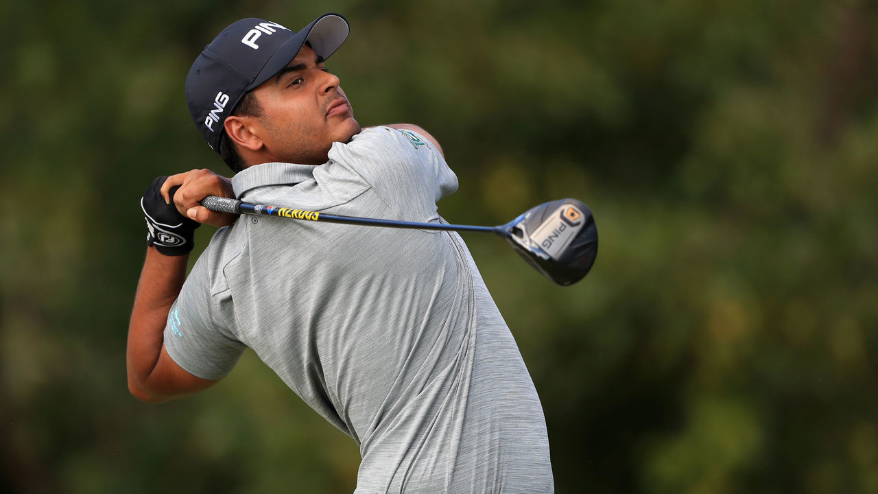 JACKSON, MISSISSIPPI - SEPTEMBER 21: Sebastian Munoz of Colombia tees off on the 15th hole during the third round of the Sanderson Farms Championship at The Country Club of Jackson on September 21, 2019 in Jackson, Mississippi.