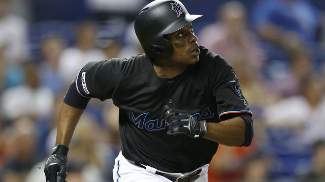 MIAMI, FLORIDA - JULY 12: Curtis Granderson #21 of the Miami Marlins rounds the bases after hitting a home run against the New York Mets at Marlins Park on July 12, 2019 in Miami, Florida.