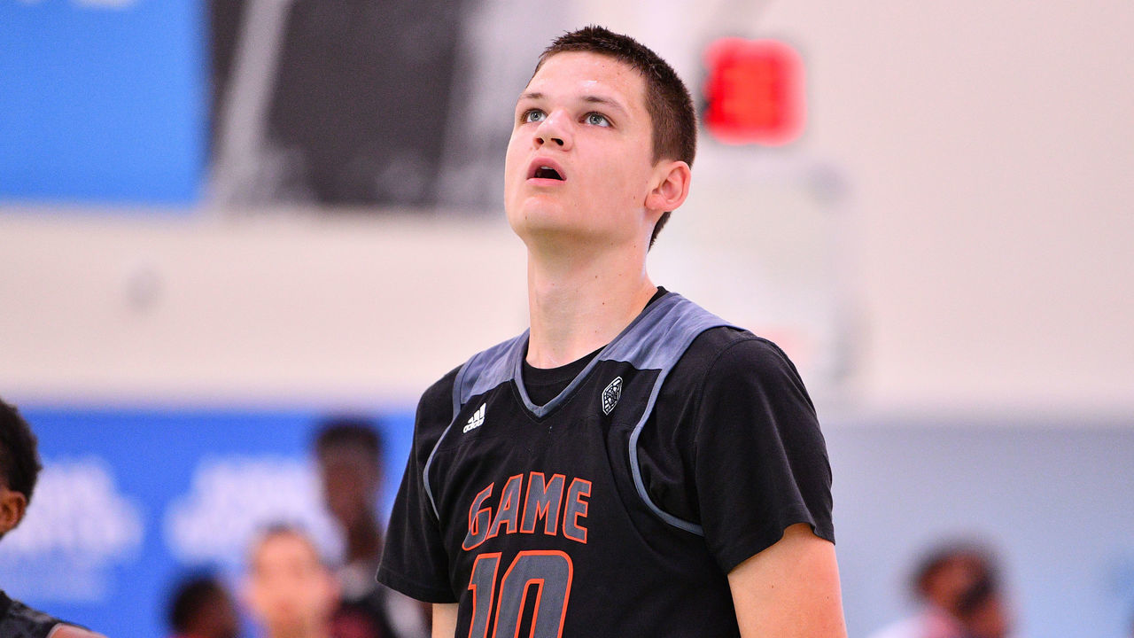 LADERA RANCH, CA - JULY 20: Walker Kessler from Woodward Academy looks on during the adidas Summer Championships on July 20, 2018 at the Ladera Sports Center in Ladera Ranch, CA.