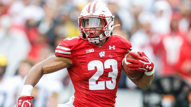MADISON, WI - SEPTEMBER 21: Wisconsin running back Jonathan Taylor (23) during a Big Ten college football game between the University of Wisconsin Badgers and the University Michigan Wolverines on September 21, 2019 at Camp Randall Stadium in Madison, WI.