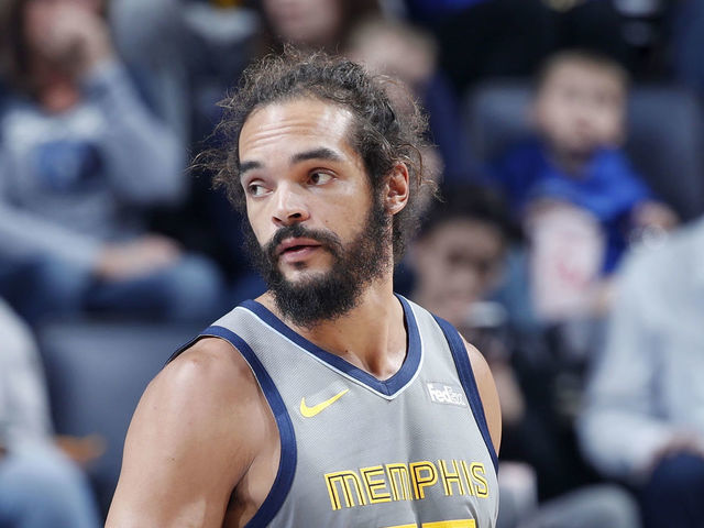 MEMPHIS, TN - MARCH 23: Joakim Noah #55 of the Memphis Grizzlies looks on during the game against the Minnesota Timberwolves at FedExForum on March 23, 2019 in Memphis, Tennessee. Minnesota won 112-99. NOTE TO USER: User expressly acknowledges and agrees that, by downloading and or using the photograph, User is consenting to the terms and conditions of the Getty Images License Agreement.