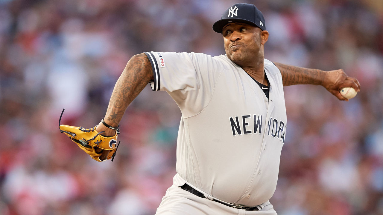 MINNEAPOLIS, MN - JULY 22: CC Sabathia #52 of the New York Yankees delivers a pitch against the Minnesota Twins during the game on July 22, 2019 at Target Field in Minneapolis, Minnesota. The Twins defeated the Yankees 8-6.