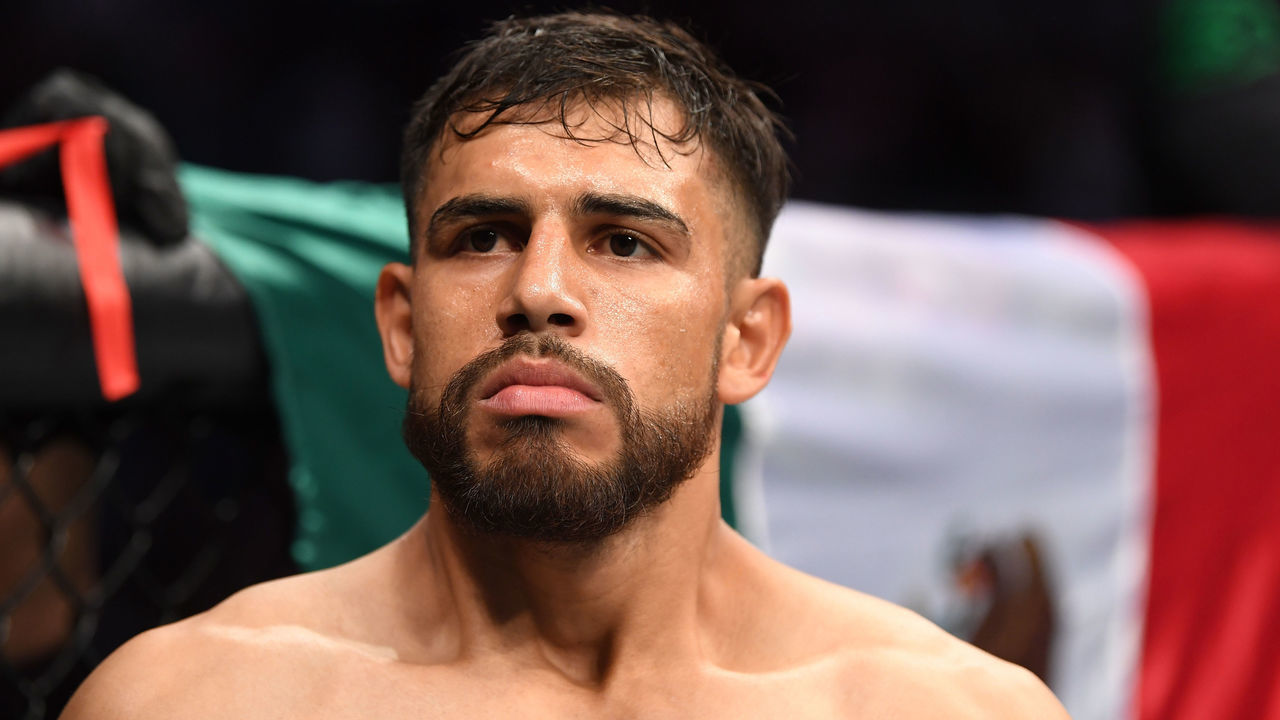 MEXICO CITY, MEXICO - SEPTEMBER 21: Yair Rodriguez of Mexico prepares to enter the Octagon prior to his featherweight bout during the UFC Fight Night event on September 21, 2019 in Mexico City, Mexico.