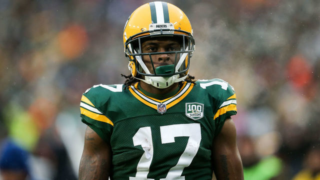 GREEN BAY, WISCONSIN - DECEMBER 02: Davante Adams #17 of the Green Bay Packers looks on in the fourth quarter against the Arizona Cardinals at Lambeau Field on December 02, 2018 in Green Bay, Wisconsin.