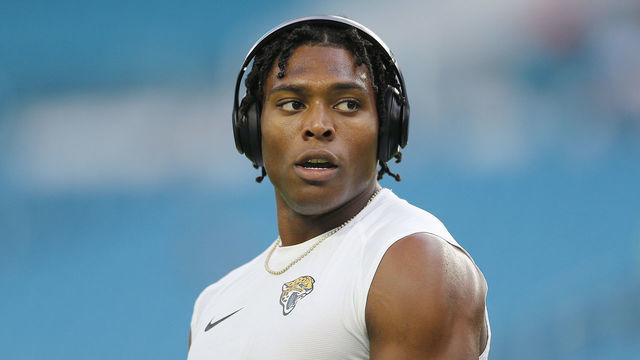 MIAMI, FLORIDA - AUGUST 22: Jalen Ramsey #20 of the Jacksonville Jaguars warms up prior to the preseason game against the Miami Dolphins at Hard Rock Stadium on August 22, 2019 in Miami, Florida.