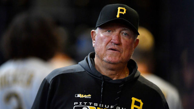 MILWAUKEE, WISCONSIN - SEPTEMBER 21: Clint Hurdle #13 of the Pittsburgh Pirates looks on during the game against the Milwaukee Brewers at Miller Park on September 21, 2019 in Milwaukee, Wisconsin.