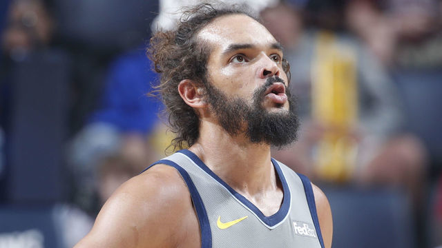 MEMPHIS, TN - MARCH 23: Joakim Noah #55 of the Memphis Grizzlies looks on during the game against the Minnesota Timberwolves at FedExForum on March 23, 2019 in Memphis, Tennessee. Minnesota won 112-99. NOTE TO USER: User expressly acknowledges and agrees that, by downloading and or using the photograph, User is consenting to the terms and conditions of the Getty Images License Agreement.