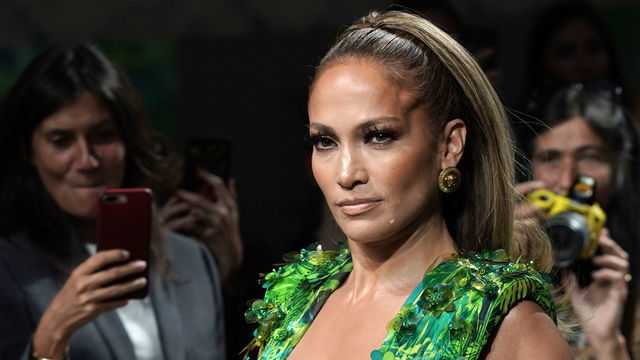 MILAN, ITALY - SEPTEMBER 20: Jennifer Lopez walks the runway at the Versace show during the Milan Fashion Week Spring/Summer 2020 on September 20, 2019 in Milan, Italy.