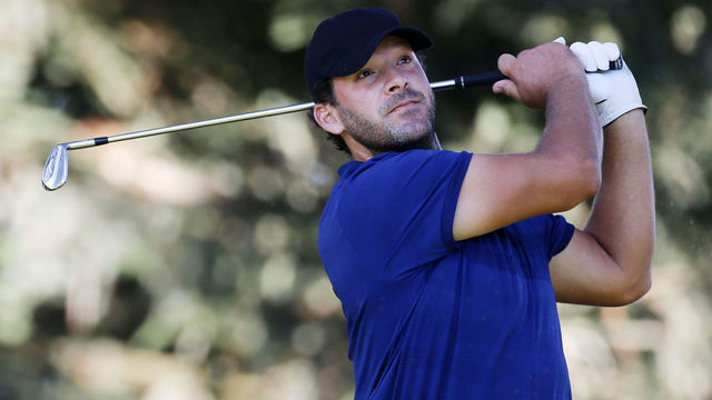 NAPA, CALIFORNIA - SEPTEMBER 26: Tony Romo hits on the 11th hole during the first round of the Safeway Open at Silverado Resort on September 26, 2019 in Napa, California.