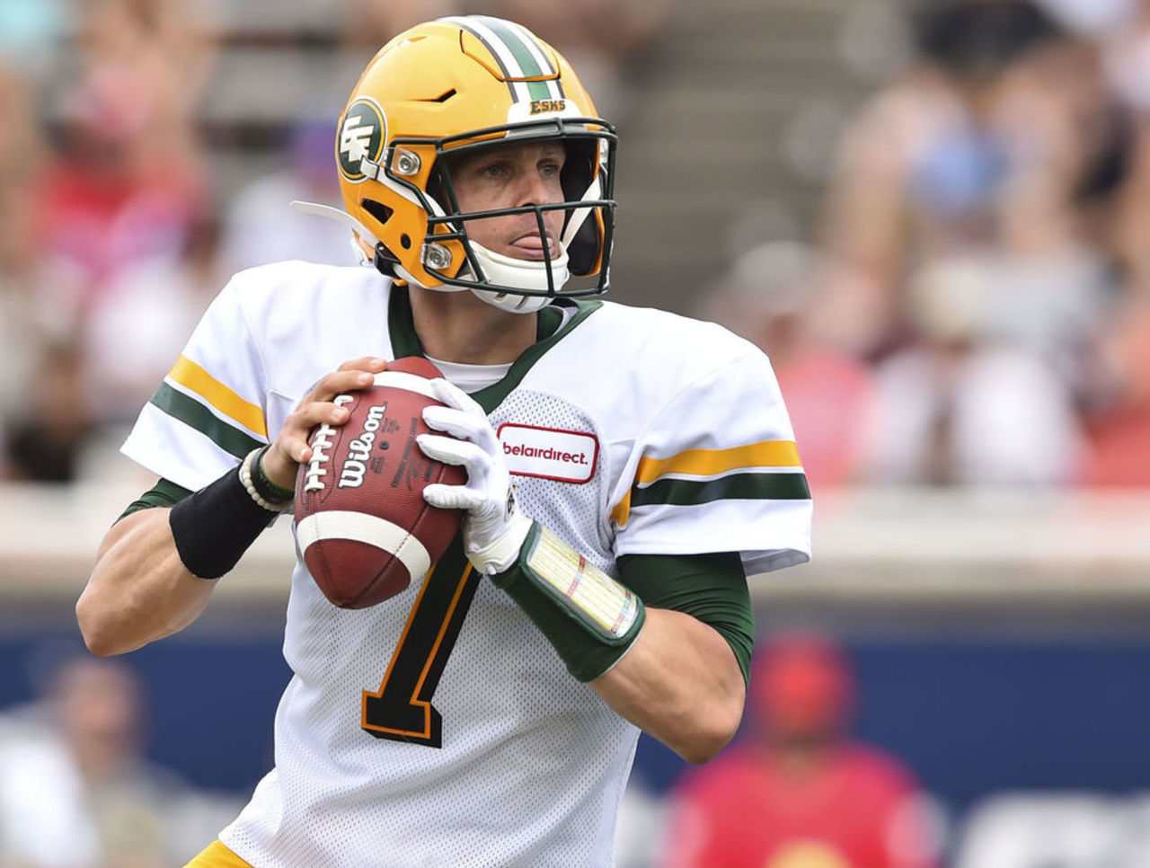 Logan Kilgore gets start at QB for Edmonton Eskimos with Trevor Harris hurt  