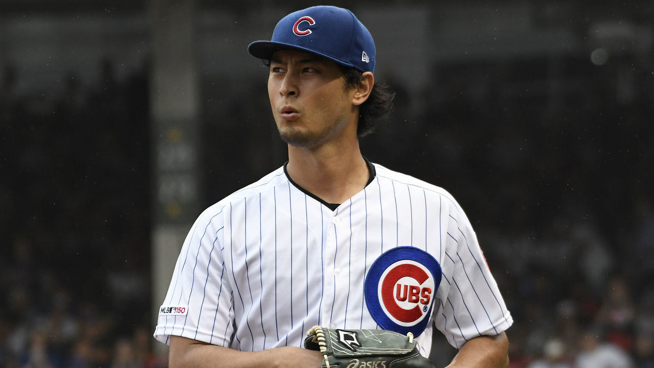 CHICAGO, ILLINOIS - SEPTEMBER 22: Yu Darvish #11 of the Chicago Cubs pitches \a at Wrigley Field on September 22, 2019 in Chicago, Illinois.