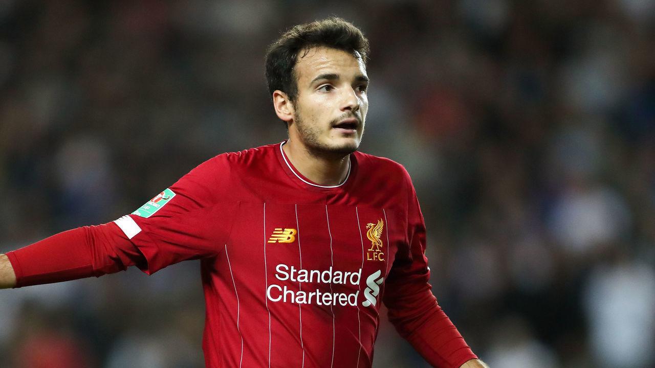 MILTON KEYNES, ENGLAND - SEPTEMBER 25: Pedro Chirivella of Liverpool during the Carabao Cup Third Round match between Milton Keynes Dons and Liverpool at Stadium mk on September 25, 2019 in Milton Keynes, England.