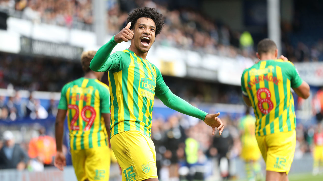 LONDON, ENGLAND - SEPTEMBER 28: Matheus Pereira of West Bromwich Albion celebrates after scoring a goal to make it 0-2 during the Sky Bet Championship match between Queens Park Rangers and West Bromwich Albion at The Kiyan Prince Foundation Stadium on September 28, 2019 in London, England.