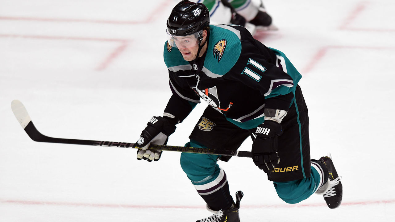 ANAHEIM, CA - FEBRUARY 13: Anaheim Ducks rightwing Daniel Sprong (11) in action during the first period of a game against the Vancouver Canucks played on February 13, 2019 at the Honda Center in Anaheim, CA.