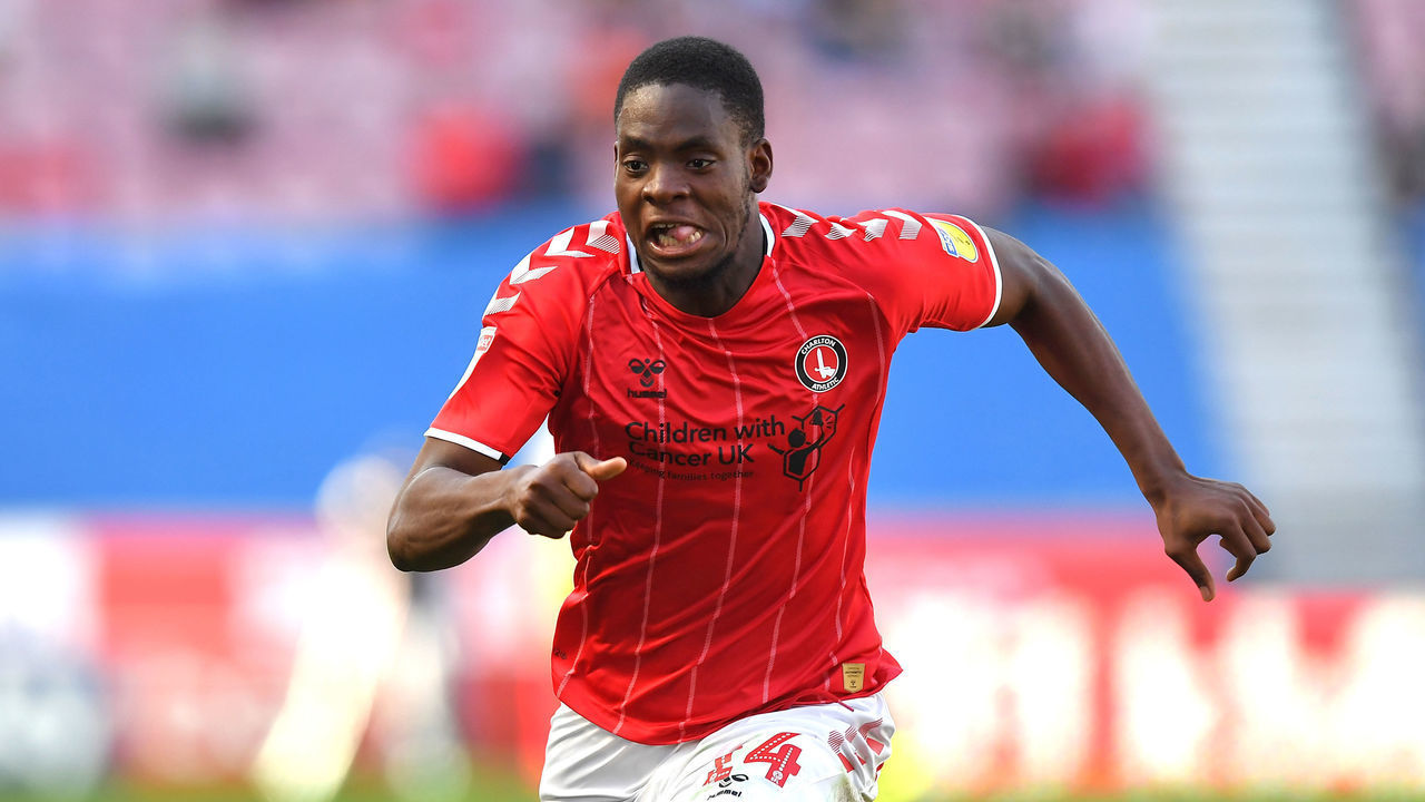Jonathan Leko, Charlton Athletic Wigan Athletic v Charlton Athletic - Sky Bet Championship - DW Stadium 21-09-2019 .