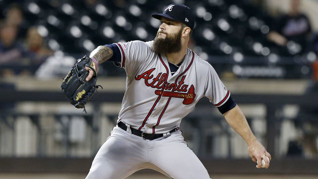 NEW YORK, NEW YORK - SEPTEMBER 27: (NEW YORK DAILIES OUT) Dallas Keuchel #60 of the Atlanta Braves in action against the New York Mets at Citi Field on September 27, 2019 in New York City. The Mets defeated the Braves 4-2.
