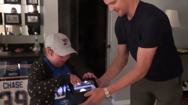 Watch: Blues give Stanley Cup ring to superfan Laila