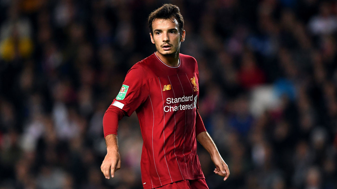 Liverpool's Pedro Chirivella during the Carabao Cup, Third Round match at Stadium MK, Milton Keynes.
