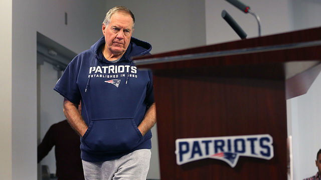 FOXBOROUGH, MA - SEPTEMBER 18: New England Patriots head coach Bill Belichick arrives for his weekly press availability before New England Patriots practice at Gillette Stadium in Foxborough, MA on Sep. 18, 2019.