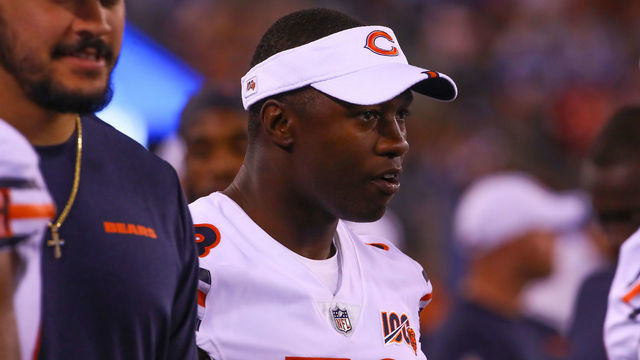EAST RUTHERFORD, NJ - AUGUST 16: Chicago Bears inside linebacker Roquan Smith (58) during the National Football League game between the New York Giants and the Chicago Bears on August 16, 2019 at MetLife Stadium in East Rutherford, NJ.