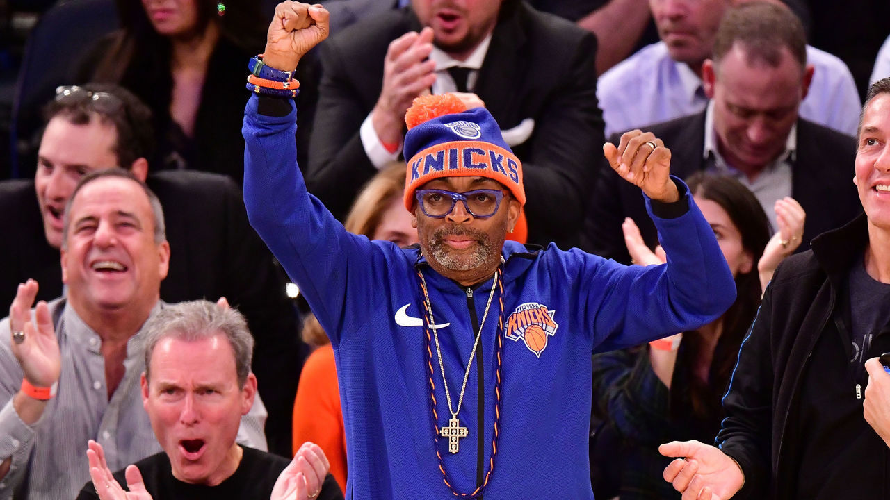NEW YORK, NY - NOVEMBER 13: Spike Lees attend the Cleveland Cavaliers Vs New York Knicks game at Madison Square Garden on November 13, 2017 in New York City.