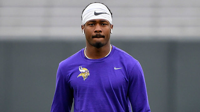 GREEN BAY, WISCONSIN - SEPTEMBER 15: Stefon Diggs #14 of the Minnesota Vikings before the game against the Green Bay Packers at Lambeau Field on September 15, 2019 in Green Bay, Wisconsin.