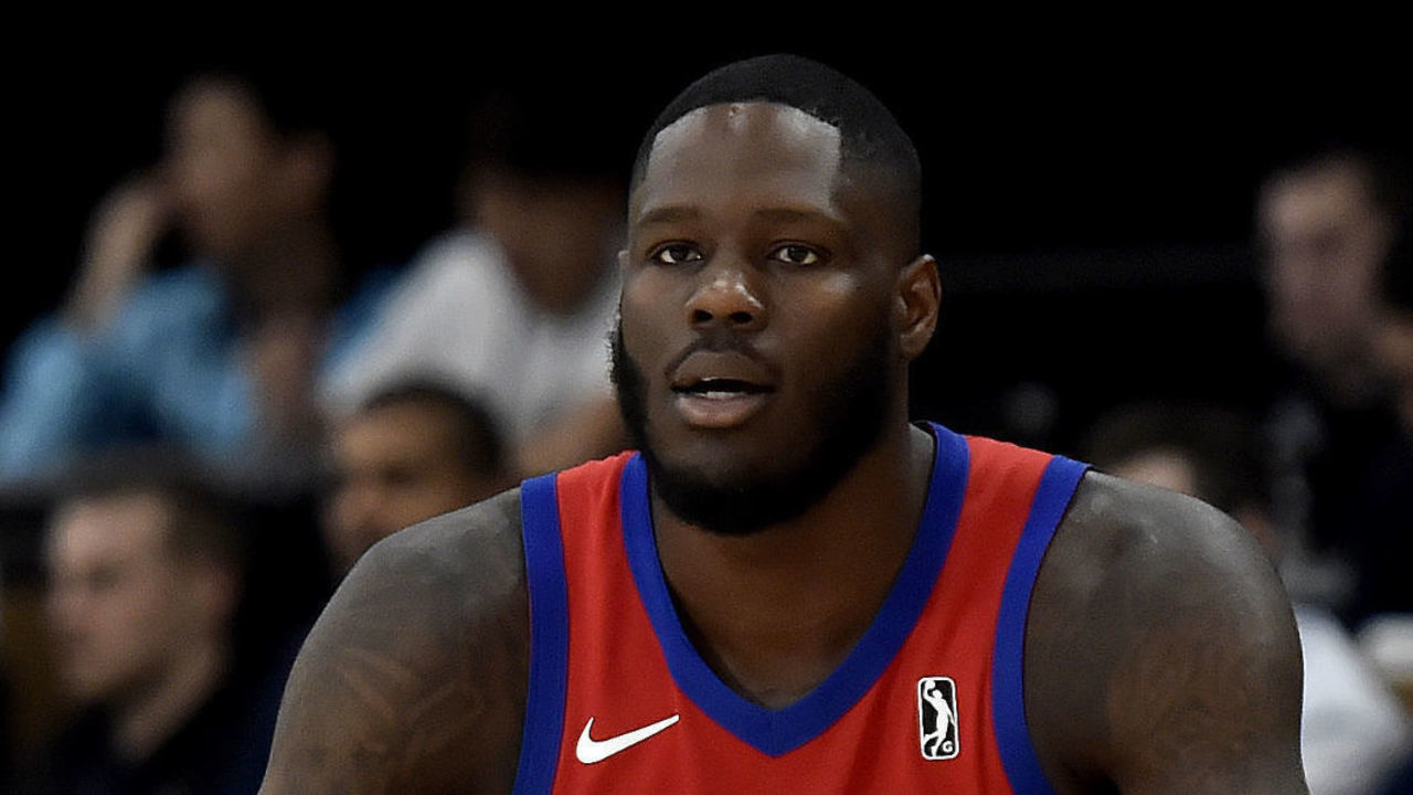 LAS VEGAS, NV - DECEMBER 21: Anthony Bennett #25 of the Agua Caliente Clippers looks on against the Capital City Go-Go during the NBA G League Winter Showcase at Mandalay Bay Events Center in Las Vegas, Nevada on December 21, 2018. NOTE TO USER: User expressly acknowledges and agrees that, by downloading and/or using this Photograph, user is consenting to the terms and conditions of the Getty Images License Agreement. Mandatory Copyright Notice: Copyright 2018 NBAE