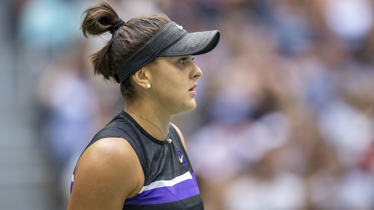 2019 US Open Tennis Tournament- Day Thirteen. Bianca Andreescu of Canada during her match against Serena Williams of the United States in the Women's Singles Final on Arthur Ashe Stadium during the 2019 US Open Tennis Tournament at the USTA Billie Jean King National Tennis Center on September 7th, 2019 in Flushing, Queens, New York City.