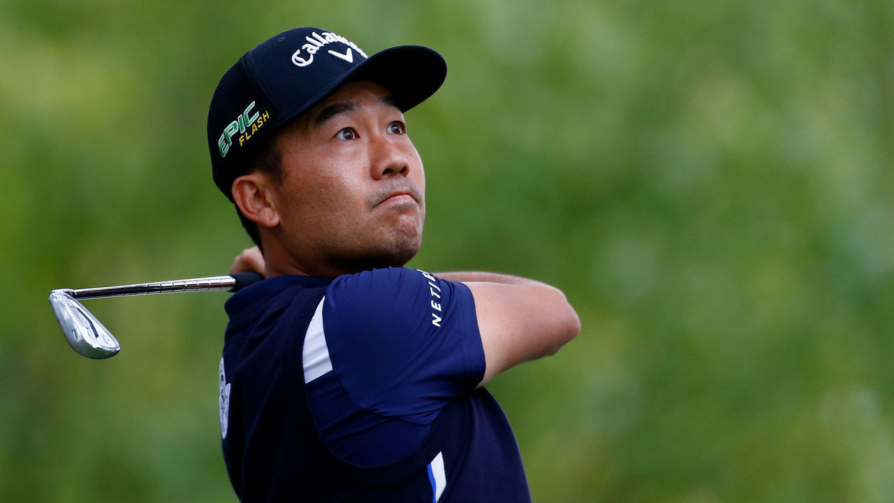 NAPA, CALIFORNIA - SEPTEMBER 27: Kevin Na hits on the 11th hole during the second round of the Safeway Open at Silverado Resort on September 27, 2019 in Napa, California.