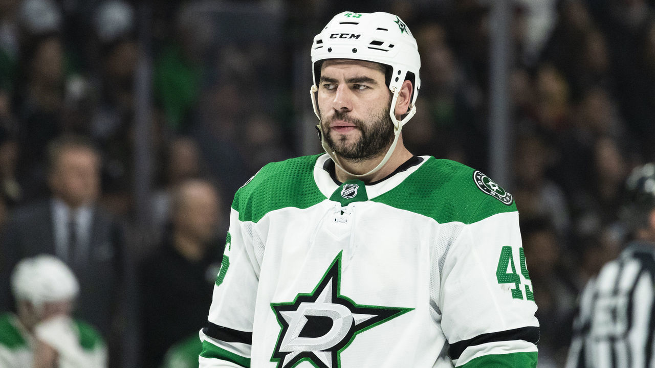 LOS ANGELES, CA - FEBRUARY 28: Dallas Stars defenseman Roman Polak (45) during the NHL regular season hockey game against the Los Angeles Kings on Thursday, Feb. 28, 2019 at the Staples Center in Los Angeles, Calif.