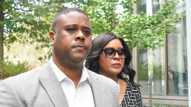 NEW YORK, NY - OCTOBER 10: Merl Code Jr. exits the Federal Courthouse in Manhattan on October 10, 2017 in New York City. Several people associated with NCAA Basketball have been charged as part of a corruption ring.