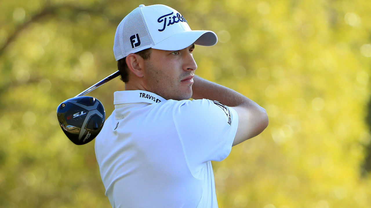 LAS VEGAS, NEVADA - OCTOBER 04: Patrick Cantlay hits off the 13th tee during the second round of the Shriners Hospitals for Children Open at TPC Summerlin on October 04, 2019 in Las Vegas, Nevada.