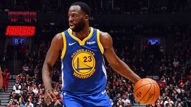 TORONTO, CANADA - MAY 30: Draymond Green #23 of the Golden State Warriors handles the ball against the Toronto Raptors during Game One of the NBA Finals on May 30, 2019 at Scotiabank Arena in Toronto, Ontario, Canada. NOTE TO USER: User expressly acknowledges and agrees that, by downloading and/or using this photograph, user is consenting to the terms and conditions of the Getty Images License Agreement. Mandatory Copyright Notice: Copyright 2019 NBAE