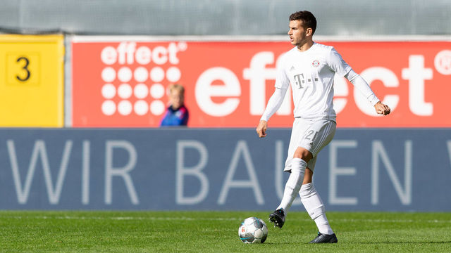 PADERBORN, GERMANY - SEPTEMBER 28: Lucas Hernandez of FC Bayern Muenchen controls the ball during the Bundesliga match between SC Paderborn 07 and FC Bayern Muenchen at Benteler Arena on September 28, 2019 in Paderborn, Germany.