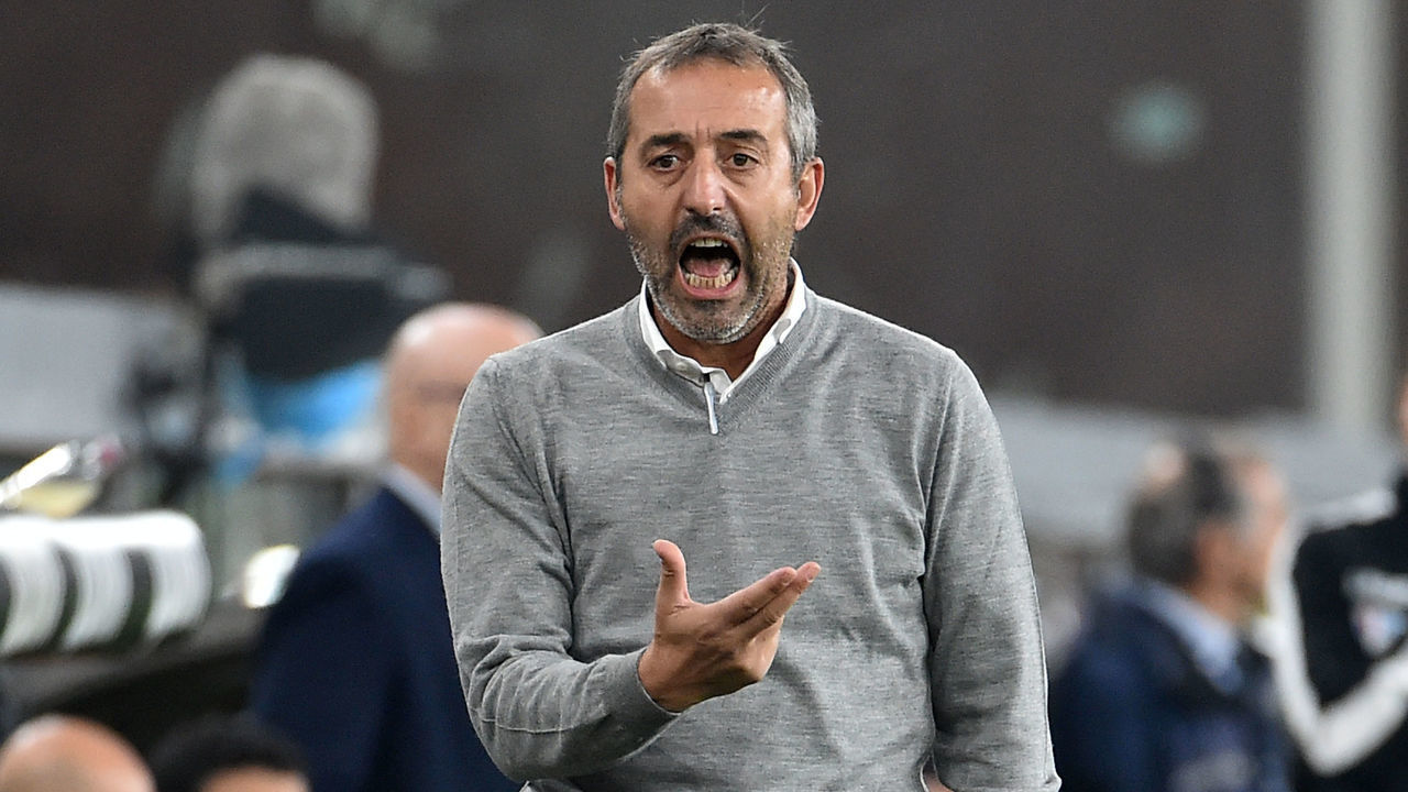 GENOA, ITALY - OCTOBER 05: Marco Giampaolo head coach of AC Milan during the Serie A match between Genoa CFC and AC Milan at Stadio Luigi Ferraris on October 5, 2019 in Genoa, Italy.