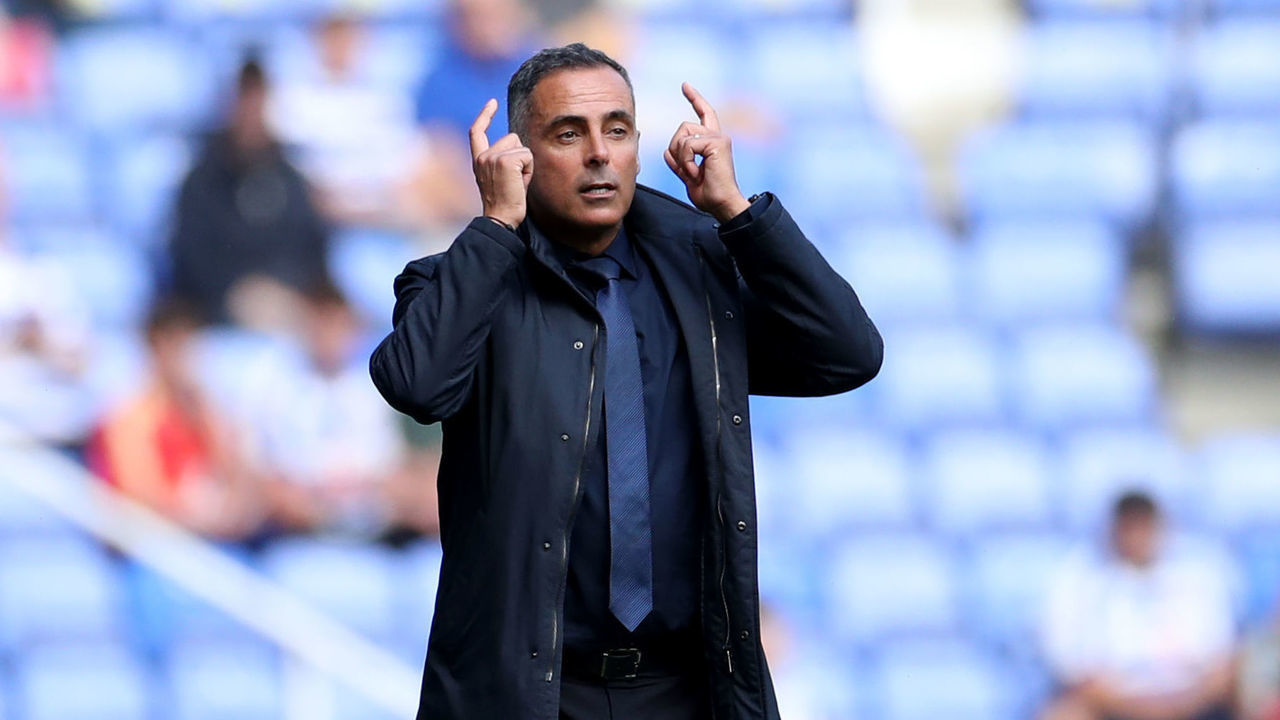 Reading manager Jose Gomes directs his team from the sideline during the Sky Bet Championship match at the Madejski Stadium, Reading.