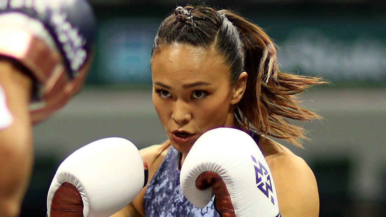 TAMPA, FLORIDA - OCTOBER 09: Michelle Waterson works out ahead of a fight against Joanna Jedrzejczyk on October 12th at Yuengling Center on October 09, 2019 in Tampa, Florida.