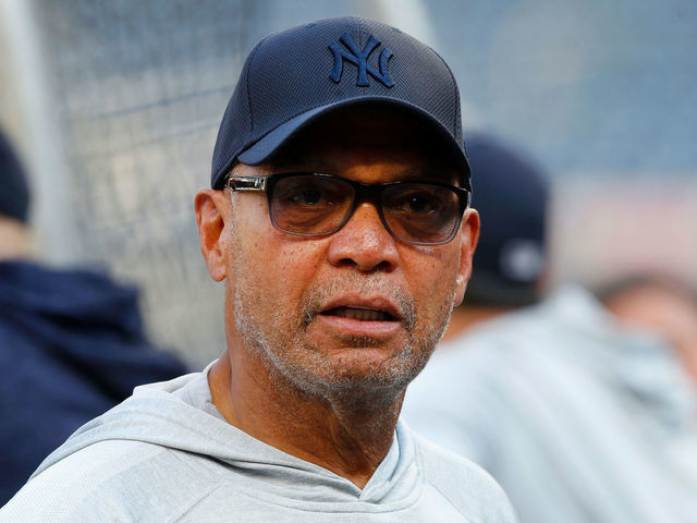 NEW YORK, NY - MAY 29: (NEW YORK DAILIES OUT) Baseball Hall of Famer Reggie Jackson looks on before a game between the New York Yankees and the Houston Astros at Yankee Stadium on May 29, 2018 in the Bronx borough of New York City. The Yankees defeated the Astros 6-5 in ten innings.