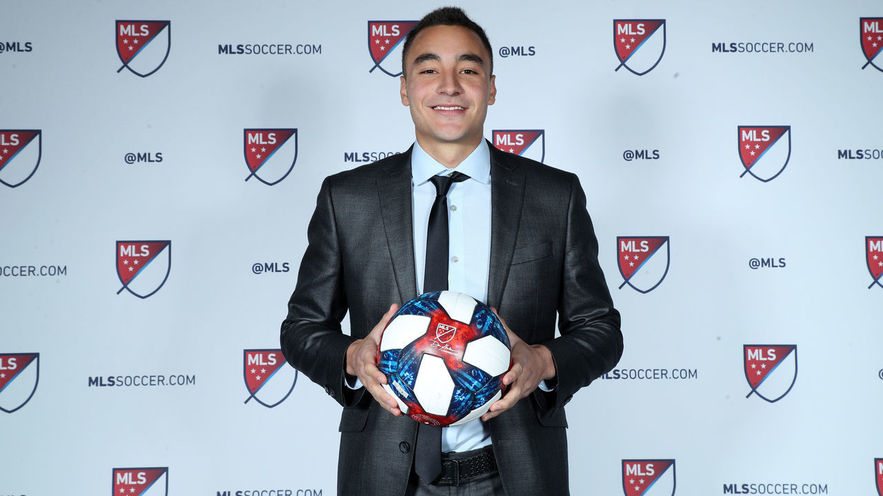 CHICAGO, IL - JANUARY 11: Andre Shinyashiki was taken with the fifth overall pick by the Colorado Rapids during the MLS SuperDraft 2019 presented on January 11, 2019, at McCormick Place in Chicago, IL.