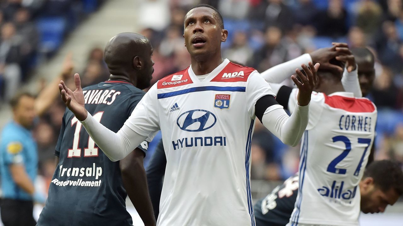 Lyon's Brazilian defender Marcelo Guedes Filho reacts during the French L1 football match between Lyon (OL) and Dijon (DFCO) on April 6, 2019 in Decines-Charpieu, near Lyon, central-eastern France.