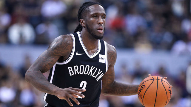 SHENZHEN, CHINA - OCTOBER 12: Taurean Prince #2 of the Brooklyn Nets in action during the match against the Los Angeles Lakers during a preseason game as part of 2019 NBA Global Games China at Shenzhen Universiade Center on October 12, 2019 in Shenzhen, Guangdong, China.