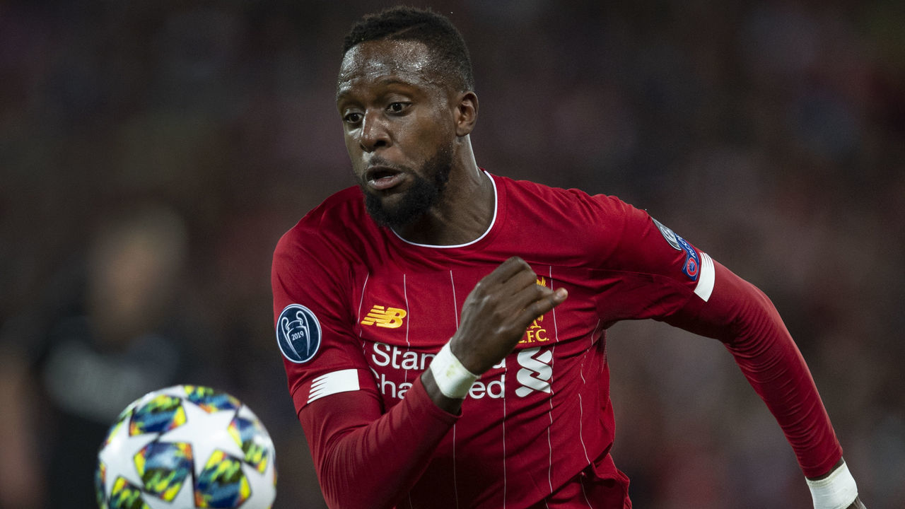 LIVERPOOL, ENGLAND - OCTOBER 02: Divock Origi of Liverpool in action during the UEFA Champions League group E match between Liverpool FC and RB Salzburg at Anfield on October 2, 2019 in Liverpool, United Kingdom.