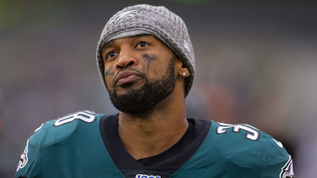 PHILADELPHIA, PA - OCTOBER 06: Orlando Scandrick #38 of the Philadelphia Eagles looks on against the New York Jets at Lincoln Financial Field on October 6, 2019 in Philadelphia, Pennsylvania.