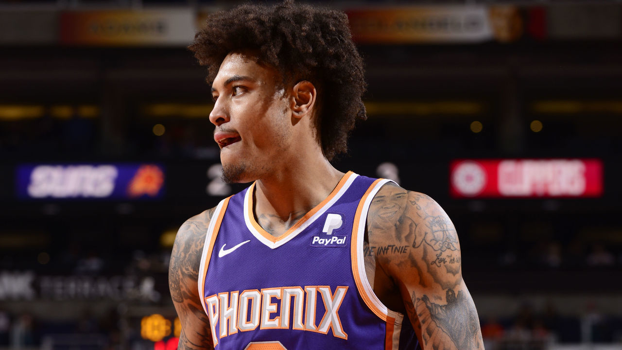 PHOENIX, AZ - OCTOBER 26: Kelly Oubre Jr. #3 of the Phoenix Suns looks on during a game against the LA Clippers on October 26, 2019 at Talking Stick Resort Arena in Phoenix, Arizona. Mandatory Copyright Notice: Copyright 2019 NBAE